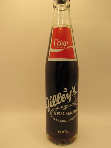 GILLEY'S PASADENA, TEXAS  Coca Cola Bottle - Houston NSDA Meeting - 1983 - Rare!