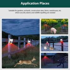 Solar Motion Sensor Alarm Rechargeable 129dB IP55 Waterproof Outdoor Security