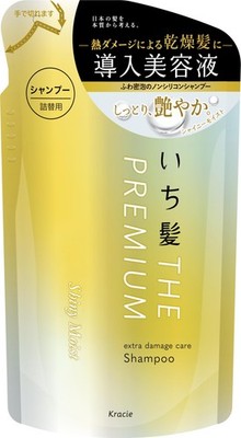 ICHIKAMI THE PREMIUM Shiny Moist Extra Damage Care Shampoo Refill 340ml Japan