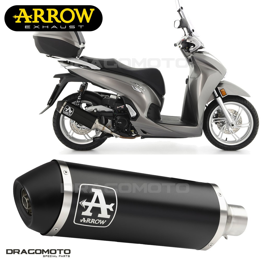 Silencieux ARROW Urban noir pour scooter Honda SH 350