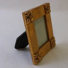 Vintage Gold Finish Ornate Flower Design Tabletop Picture Frame 2.5"x3" — photo 1