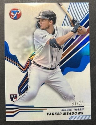 2024 Topps Pristine Parker Meadows #45 Blue Refractor /75 (RC)