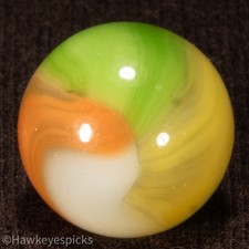 Vitro Agate TIGER EYE Marble 5/8 Mint Hawkeyespicks sg