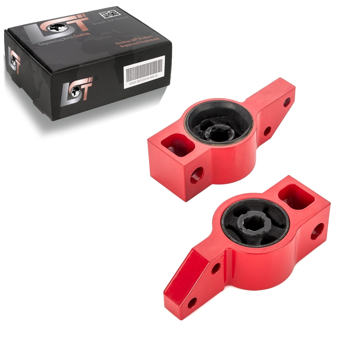 2x Storage Arm Rubber Bearing Vl VR Red for VW Beetle EOS Touran Jetta Caddy