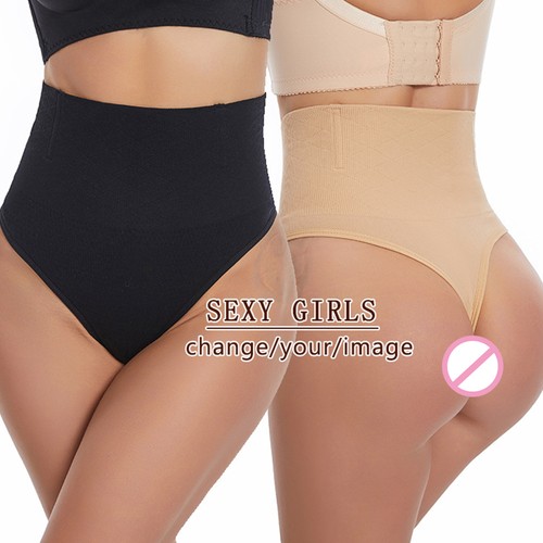 Women High-Waist Body Shaper Tummy Control Thong Pants Shapewear Slim Underwear - Picture 14 of 22