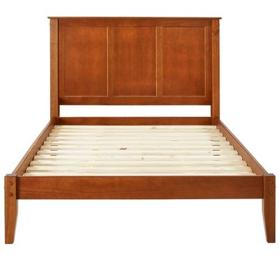 Camaflexi Shaker Style Solid Wood Full Panel Platform Bed in Cherry