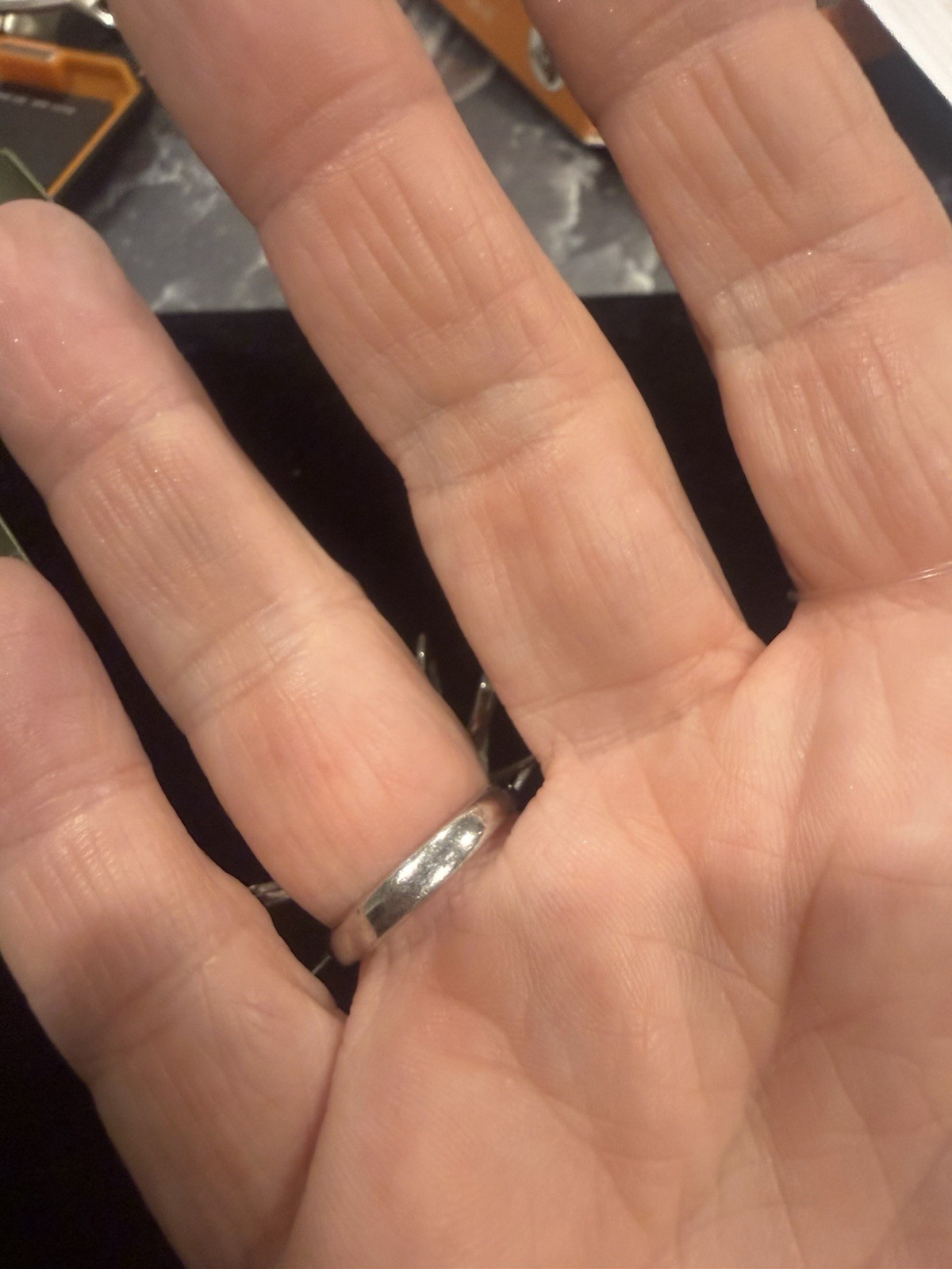 Large Sterling Silver Pearl Statement Ring Sz 7 - image 5