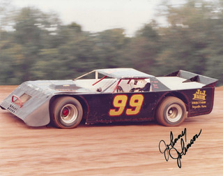 Autographed Johnny Johnson NDRA Dirt Stock Car Racing Photograph