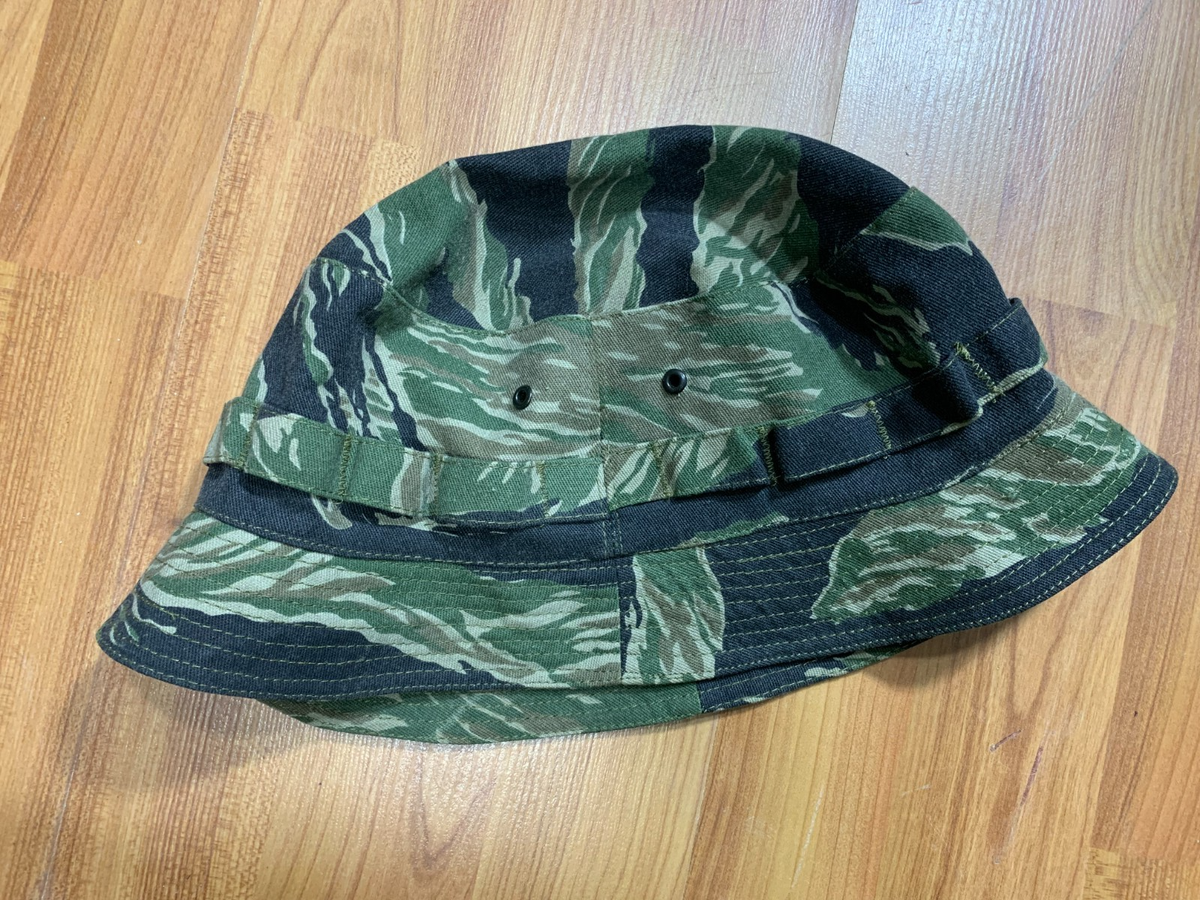 CAMO HAT , Tiger Stripe Boonie Hat Camoflauge 1963 , size 7 3/4 | eBay
