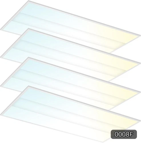 2x4 LED Troffer Light 4 Pack Center Basket 0-10V Dimmable #R047
