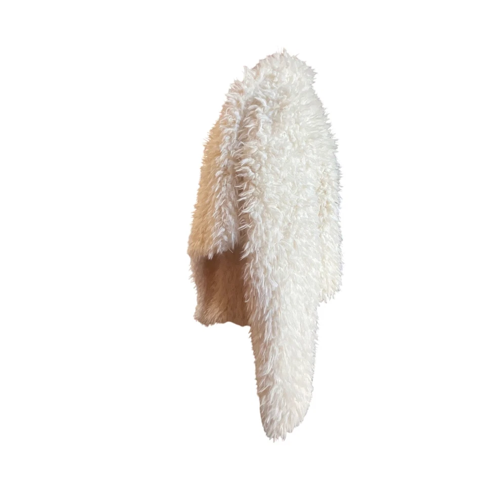 NUEVO CON ETIQUETAS Chaqueta Corta Decree Fuzzy Imitación Piel de Cordero Sherpa Cuello Solapa Festival Boho Foto 4 de 4