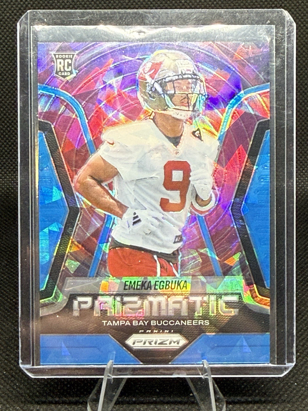 2025 Panini Prizm Emeka Egbuka Blue Ice Prizmatic RC #/99