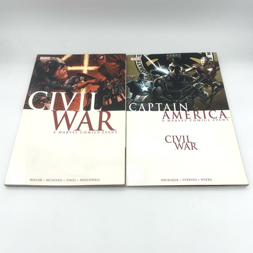Lot of 2 - Marvel Comics Civil War and Captain America Graphic Novels Paperback
