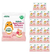 Little Bellies Organic Softcorn Baby Snacks - Apple  Berry - 18ct/5.04oz