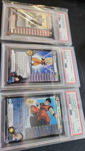 Score Dragon Ball Z CCG PSA Graded Foil 3-Card Lot Cell/Goten/Gohan Limited