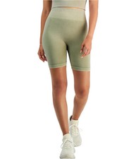 Hippie Rose Womens Ribbed Biker Casual Mini Shorts, darkgreen, Juniors, L
