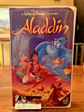 RARE Black Diamond Classic Walt Disney's Aladdin 1992 release #1662 - VHS Tape