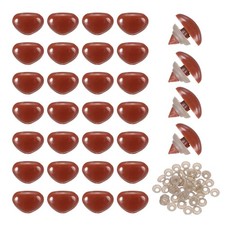 Safety Nose, 100Pcs 15mm Realistic Doll Safety Nose, Brown