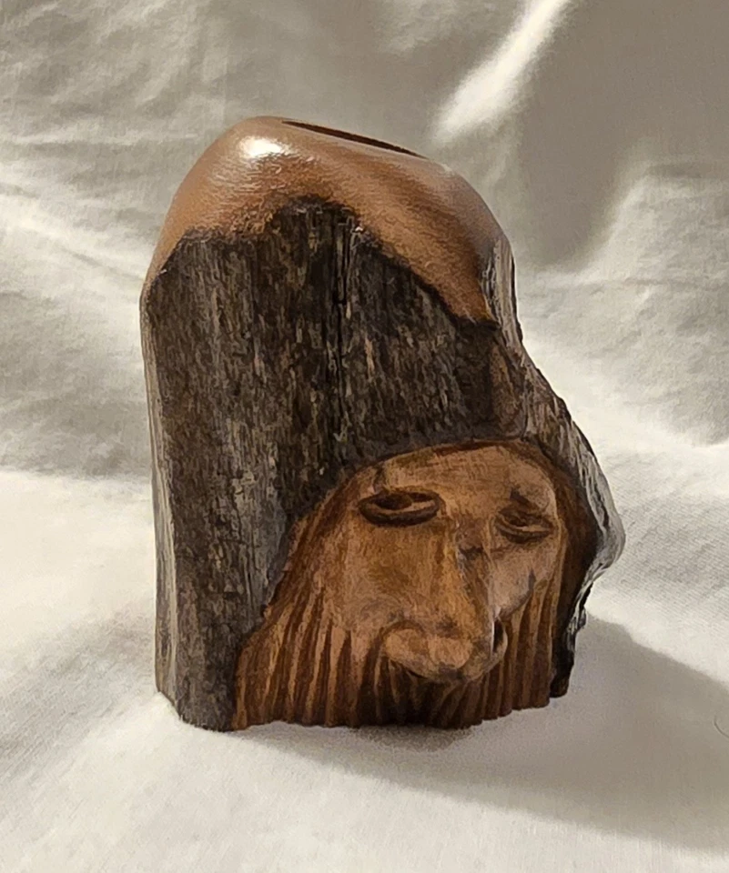 Bearded Nordic Wood Spirit Small Carving Possibly Renaud Igor Vivot Rare - Image 2 of 4