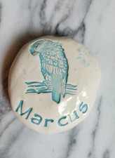 African Grey Memorial Stone Personalized 2.5 to 3.5"