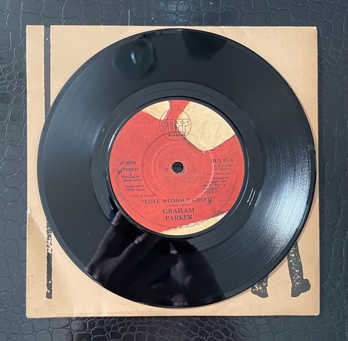 GRAHAM PARKER Love Without Greed/Mercury Poisoning (Live) STIFF 7” 45rpm VG+/VG+ - Picture 3 of 5