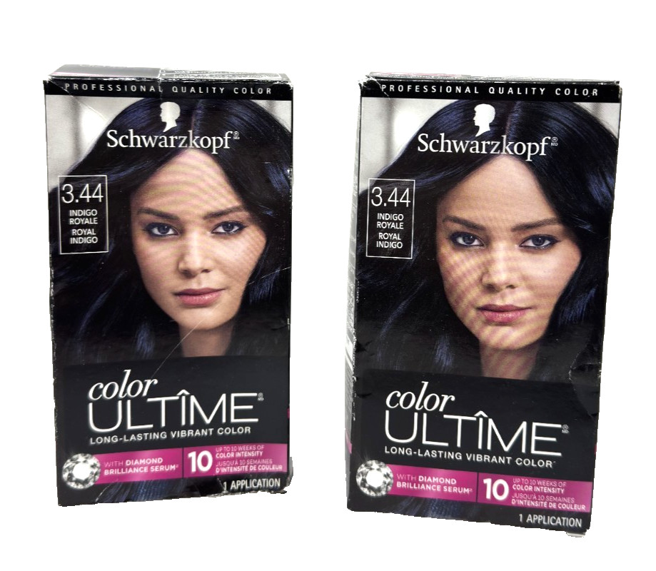 Ultime Permanent Hair Color 3.44 Indigo Royale, Lot Of 2