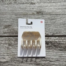Lululemon Criss-Cross Claw ClipLight Ivory / White nwt