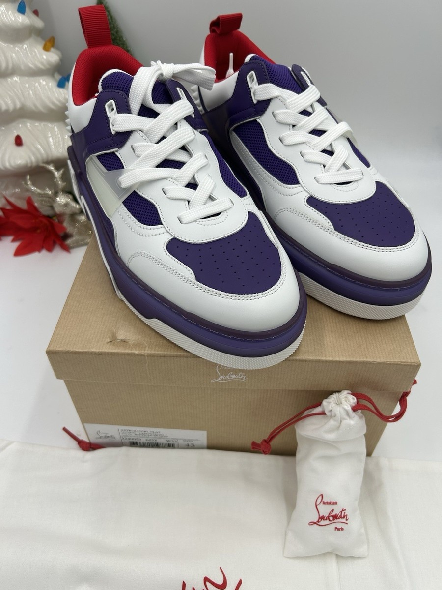 Men's Christian Louboutin Astroloubi Top Purple/White Leather