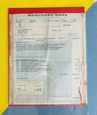 Vintage 1972 MERCEDES-BENZ 350SL R107 DEALER INVOICE WINDOW STICKER BROCHURE