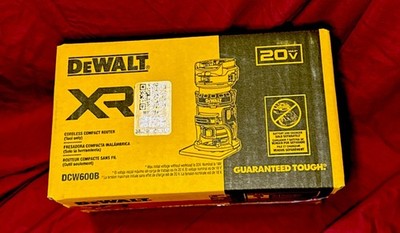 DEWALT DCW600B 20V MAX XR Cordless Brushless Fixed Base Compact Router Tool NEW