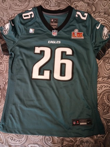 Saquon Barkley Womens L EAGLES Super Bowl LIX Official Licensed NFL Game Jersey - Picture 11 of 17
