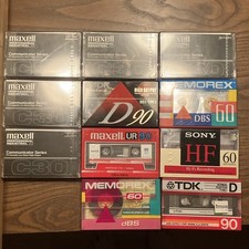 Lot of 11 Sealed Cassette Tapes in Cassette Maxell TDK Sony Memorex