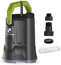 Sump Pump 1/2HP Submersible, 2500GPH Utility Pump for Pool Pond Basement