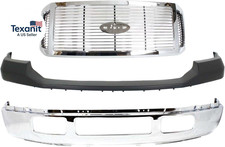 Bumper Kit Ford F-250 F-350 Super Duty 2006-2007 Chrome Steel Without Fender F