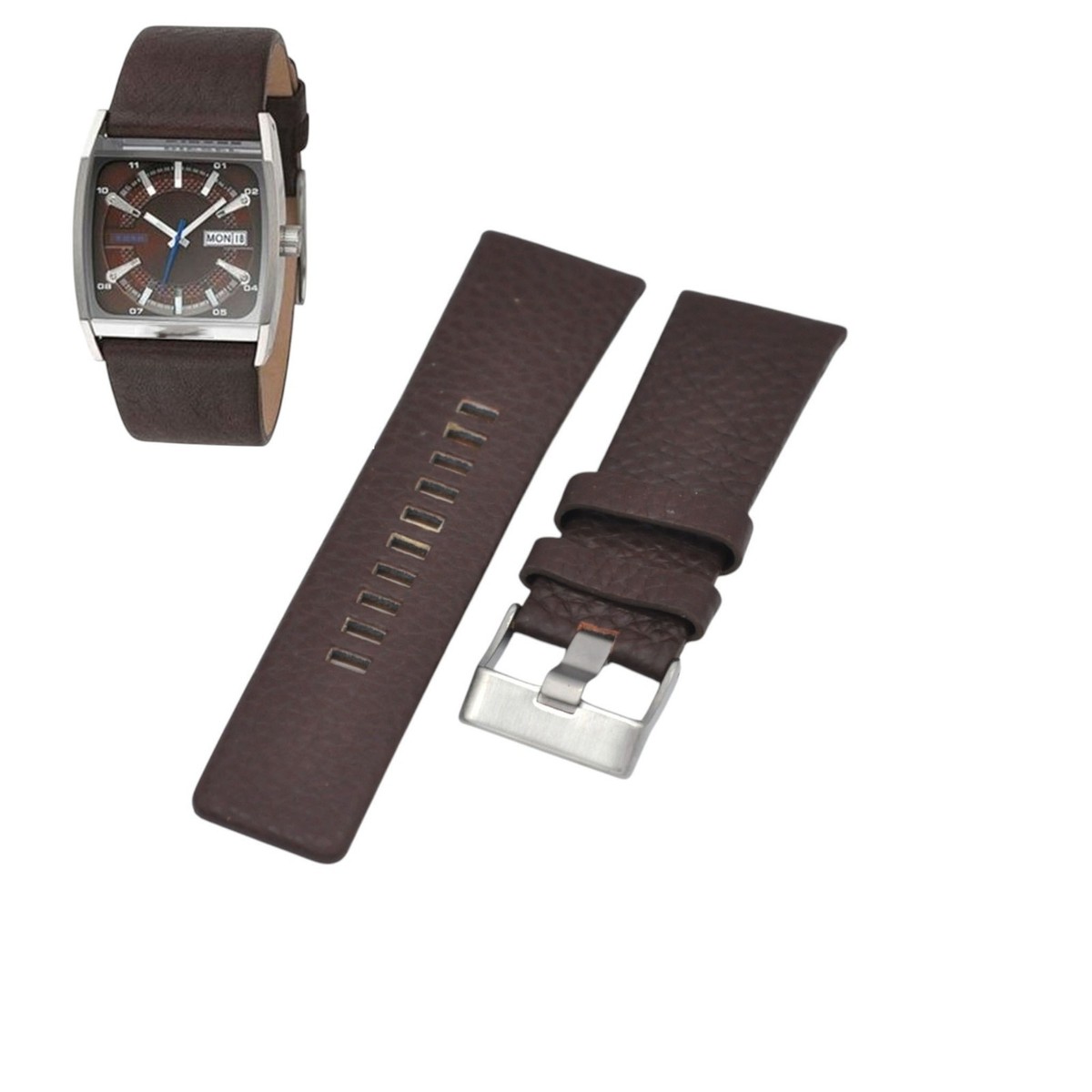 DZ1293 28mm Brown Leather Watch Strap For Diesel | eBay