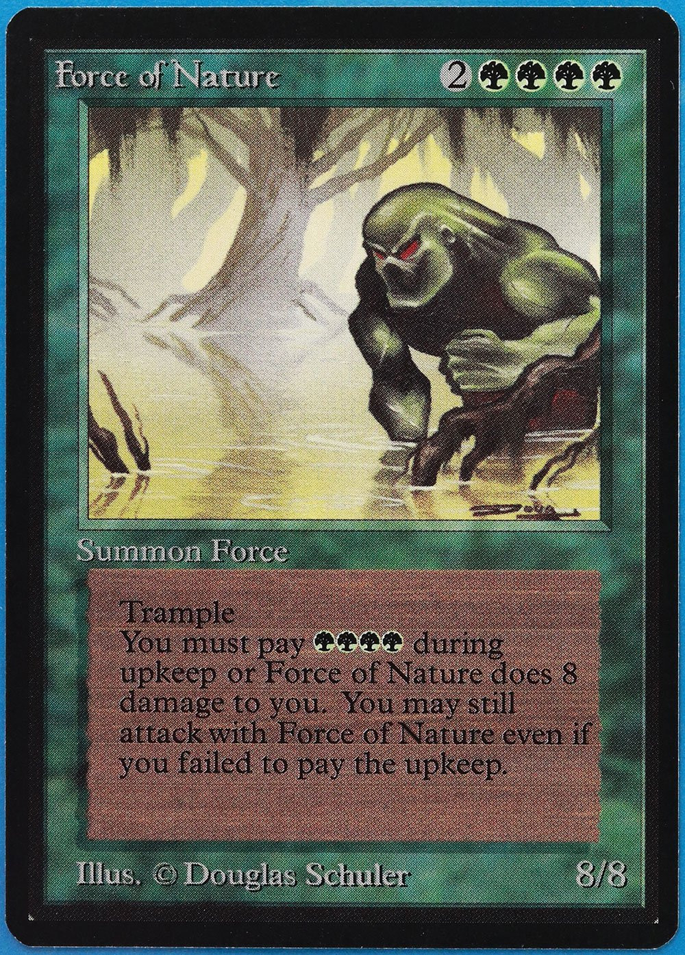 Force of Nature Beta NM Green Rare MAGIC GATHERING CARD (ID# 488624) ABUGames