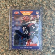 Ickey Woods Signed 1989 Pro Set Rookie Card #70 Cincinnati Bengals Autographed. rookie card picture