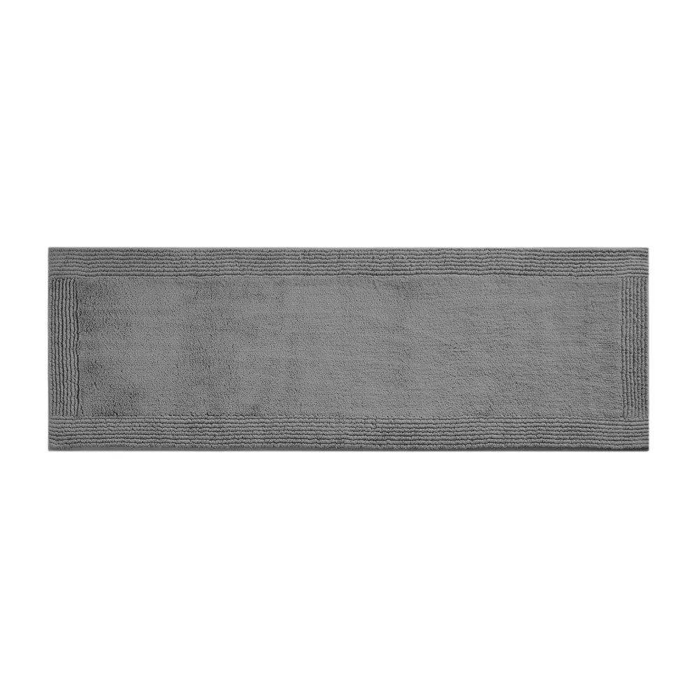 Madison Park 24x72 Splendor Cotton Tufted Reversible Bath Rug Charcoal 3890₽