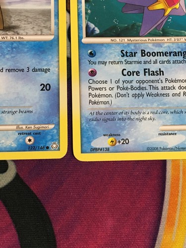 D667 Pokemon TCG Legenden Erwacht Staryu 122 Starmie 71 MP - Bild 6 von 22