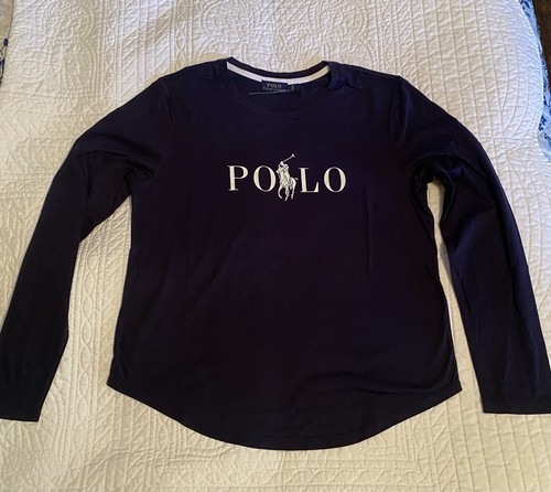 Size Small Ralph Lauren Polo Long Sleeve Shirt Navy - Picture 2 of 7