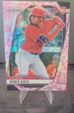 2025 Panini Prizm - Darren Baker, #130 Cherry Blossom Prizm /20 (RC)