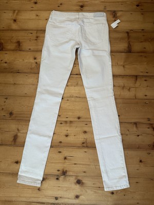 DIESEL Damen Jeans Grupee W26 L32   Super Slim Skinny   Low Waist Creme Neu !!