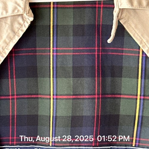 Chaps Ralph Lauren Harrington Style Jacket Vtg Mens Small Brown Zip Plaid Lined - Picture 5 of 12