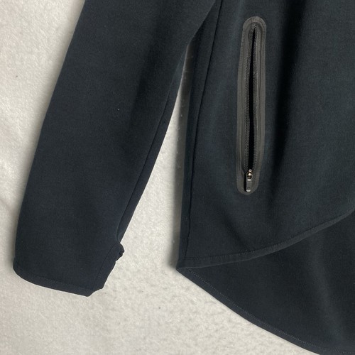 Nike Women's Tech Fleece Black Asymmetric Cape Hoodie Sweatshirt Full Zip Size M - Picture 7 of 17