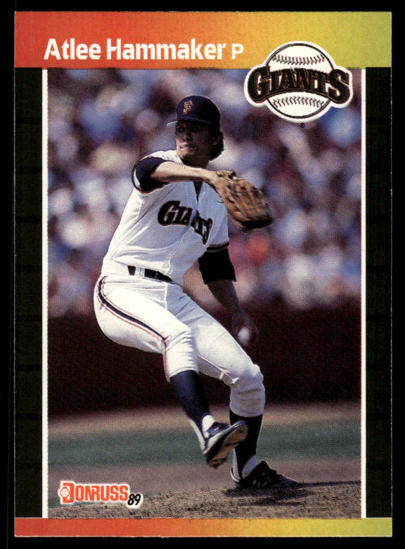 1989 Donruss #414 Atlee Hammaker "LEAF, INC." & "*Denotes