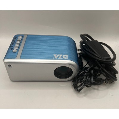 Projector LED Blue Silver Mini Portable TFT-LCD Home Theater DZA HDMI-TESTED