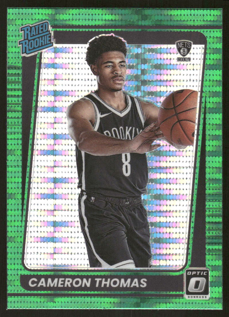 2021-22 Donruss Optic #153 Cameron Thomas Fanatics Green Pulsar