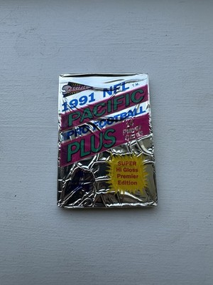 Unopened Pack 1991 NFL Pacific Pro Football Plus Hi-Gloss Cards Premier Edition