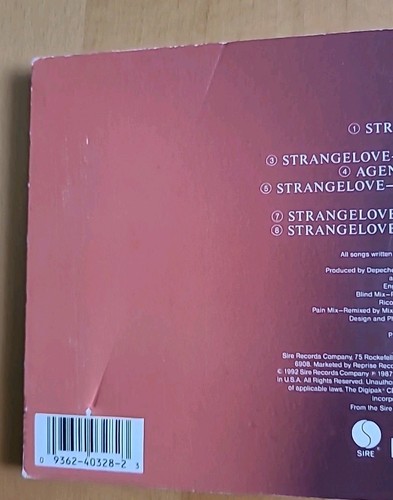Depeche Mode Strangelove Maxi CD USA Repress 1992 Digipak CD neuwertig - Bild 11 von 11