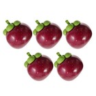 5 Pcs Mangostane Künstlich Dekorative Künstliche Früchte Simulationsfrucht